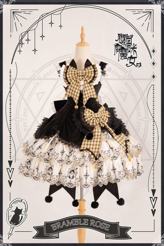 Bramble Rose Cat Witch Lolita Dress Full Set