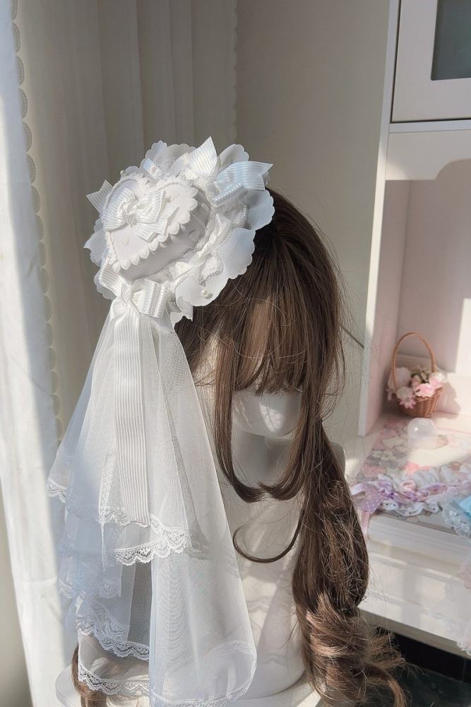 Heart Bowknot Tea Party Lovely Lolita Little Hat