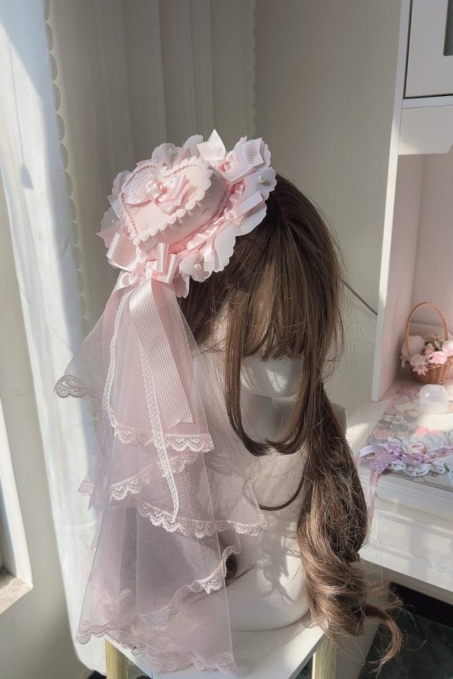 Heart Bowknot Tea Party Lovely Lolita Little Hat