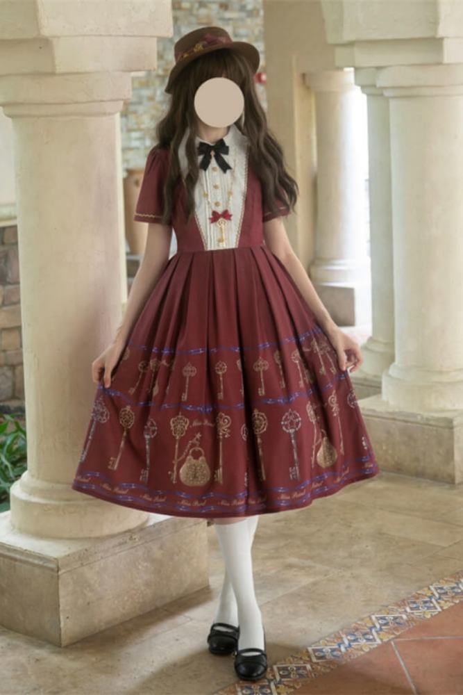Miss Point Antique Key Classic Lolita OP Dress