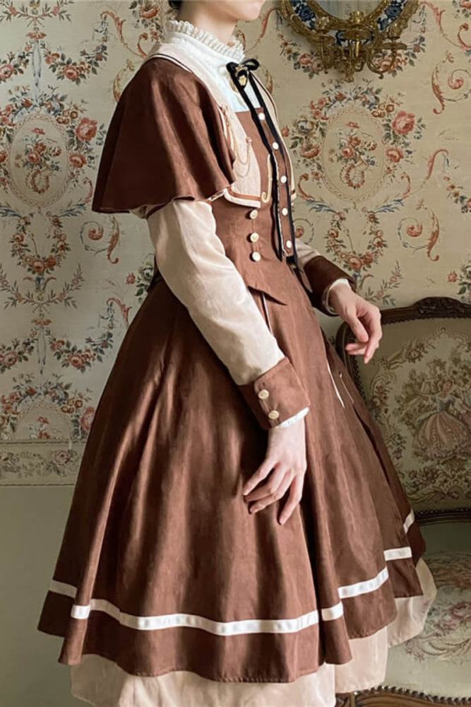 Miss Point Golden Movement College Lolita Cape Coat