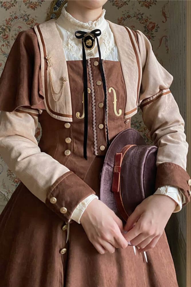 Miss Point Golden Movement College Lolita Cape Coat