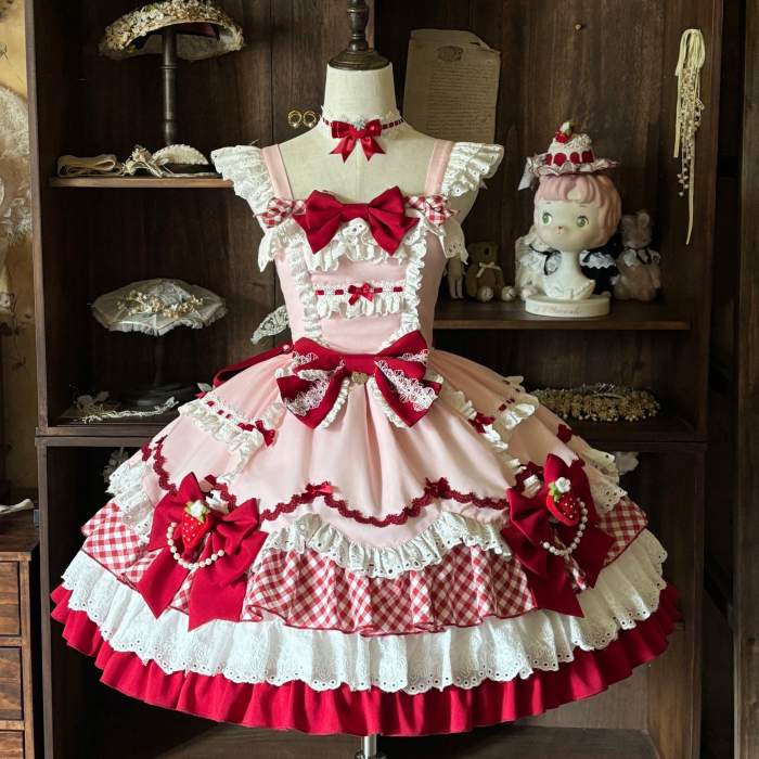 Sakurahime ~Berry Sweetheart~ Strawberry Lolita JSK Dress