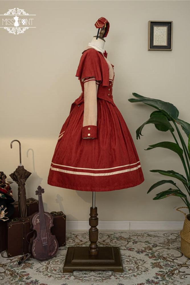 Miss Point Golden Movement College Lolita Cape Coat