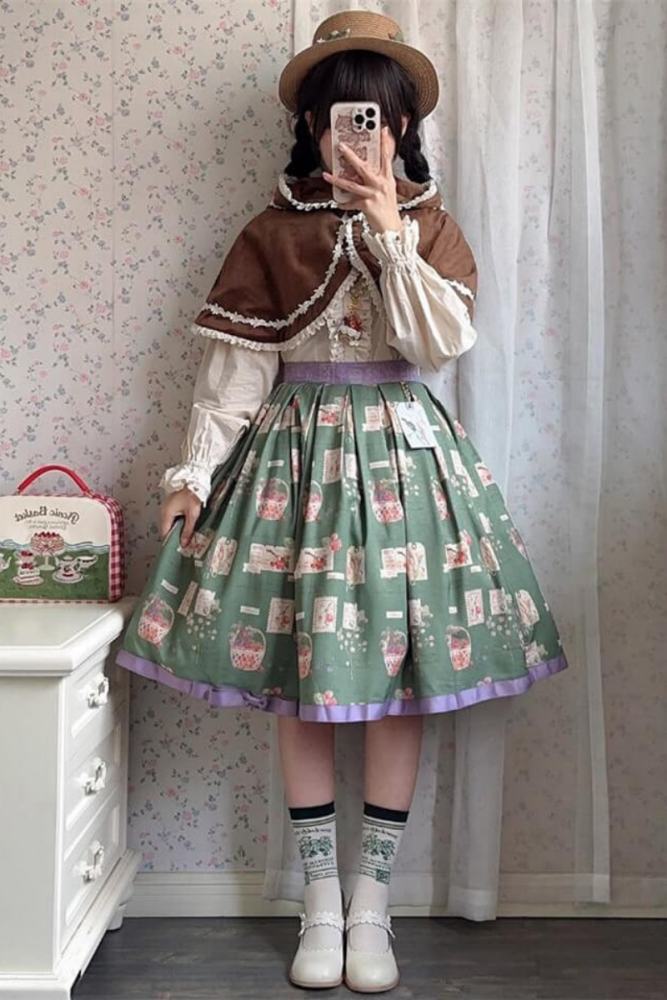 Miss Point Forest Book Lolita Skirt