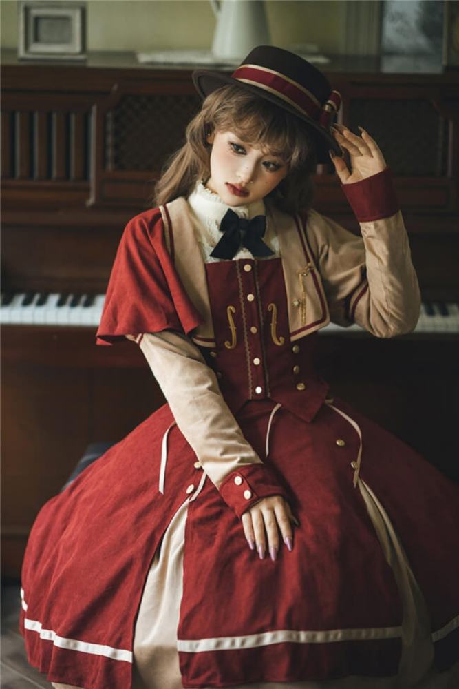 Miss Point Golden Movement College Lolita Cape Coat