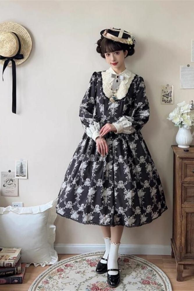 Miss Point Antique Wall Classic Lolita Dress One Piece