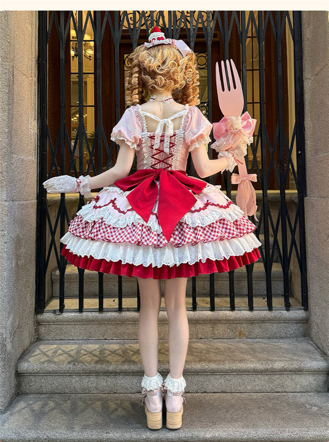 Sakurahime ~Berry Sweetheart~ Strawberry Lolita Dress Hat and Choker
