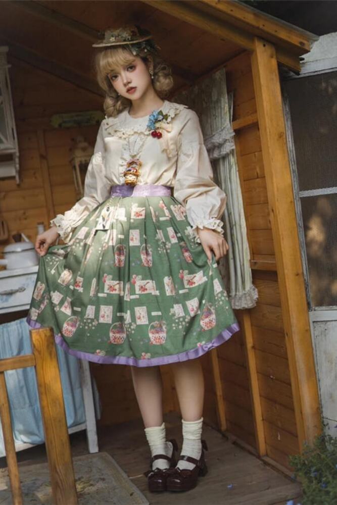 Miss Point Forest Book Lolita Skirt