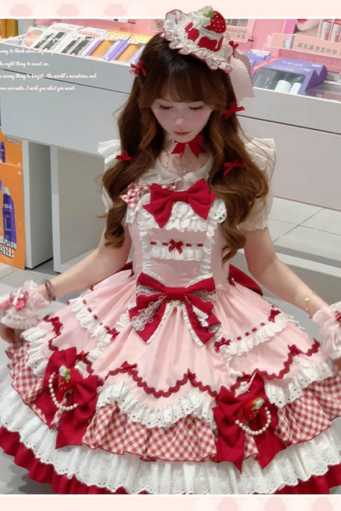 Sakurahime ~Berry Sweetheart~ Strawberry Lolita JSK Dress