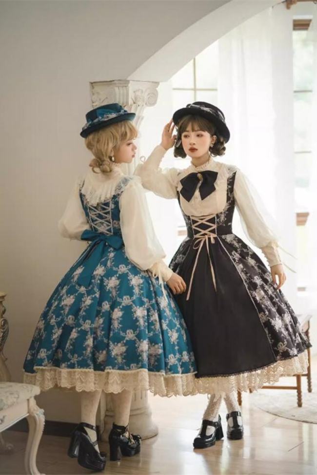 Miss Point Antique Wall Classic Lolita Jumper Dress