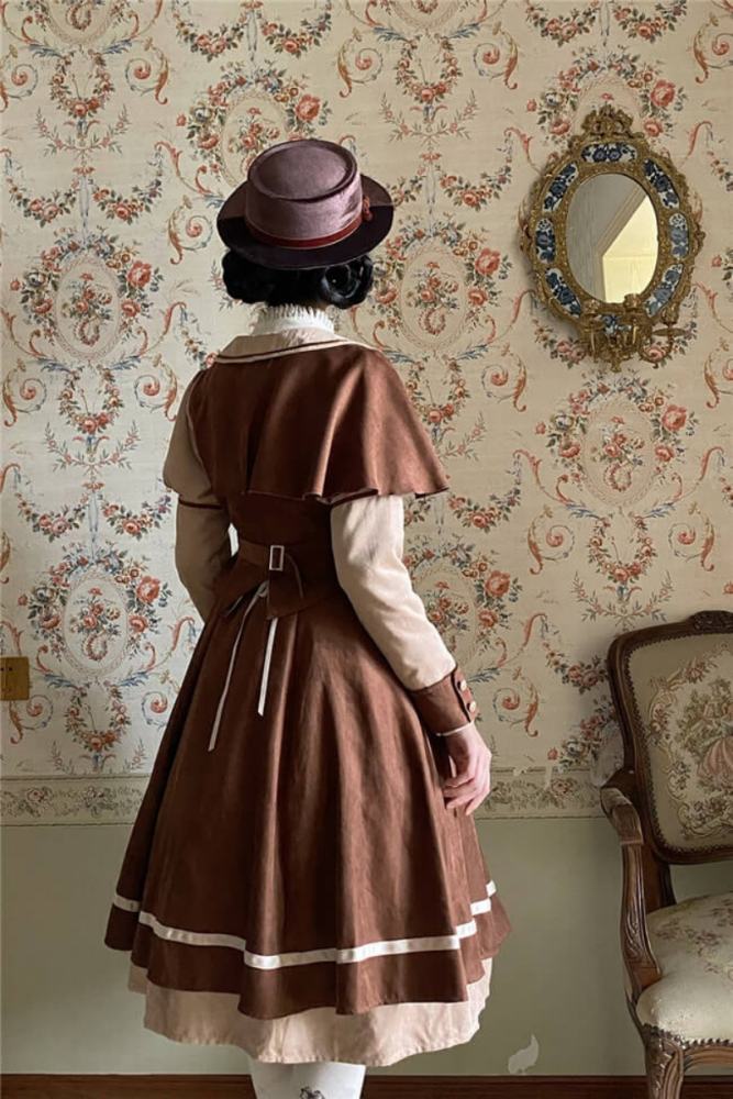 Miss Point Golden Movement College Lolita Cape Coat