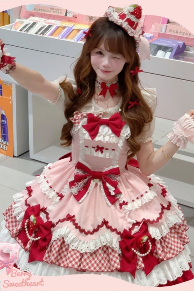 Sakurahime ~Berry Sweetheart~ Strawberry Lolita JSK Dress