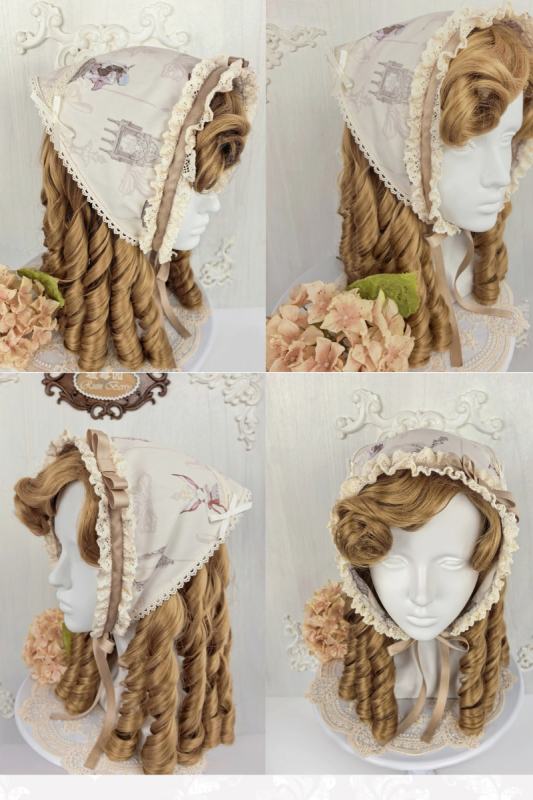 Ruin Berry ～Rabbit Palace~ Lolita Brooch Hairband and Triangular Scarf