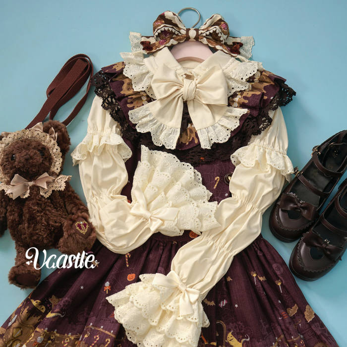 V-castle ~Creamy Soufflé Pancake~ Marie Sleeves Lolita Blouse Removable Sleeves