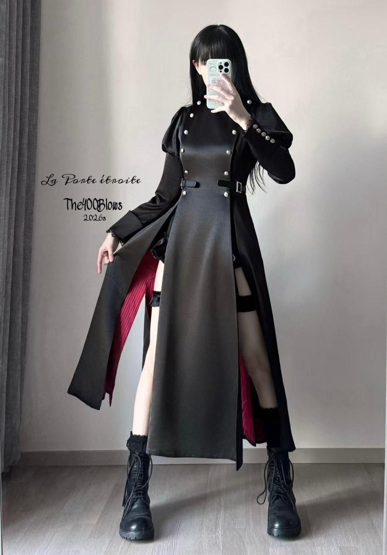Four Hundred Beats Gothic Lolita Satin Dress and Cloak
