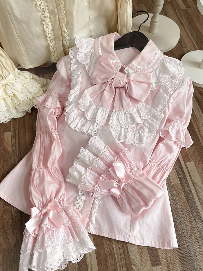 V-castle ~Creamy Soufflé Pancake~ Marie Sleeves Lolita Blouse Removable Sleeves