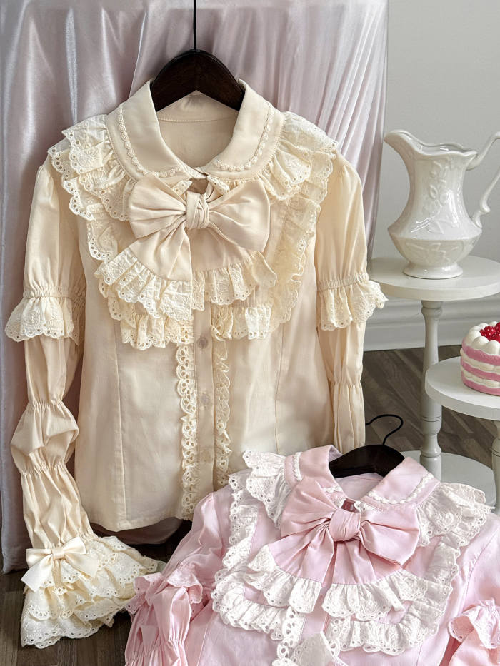 V-castle ~Creamy Soufflé Pancake~ Marie Sleeves Lolita Blouse Removable Sleeves