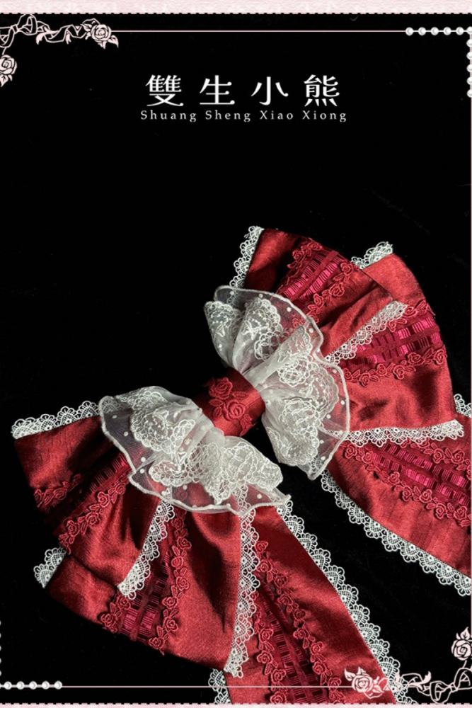 Alice Girl ～Loving Heart～ Sweet Lolita Bonnet Bow Tailing and Choker