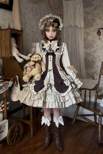 Aurora Borealis ～Jenny Cookies～ Retro Doll OP and JSK Lolita Dress