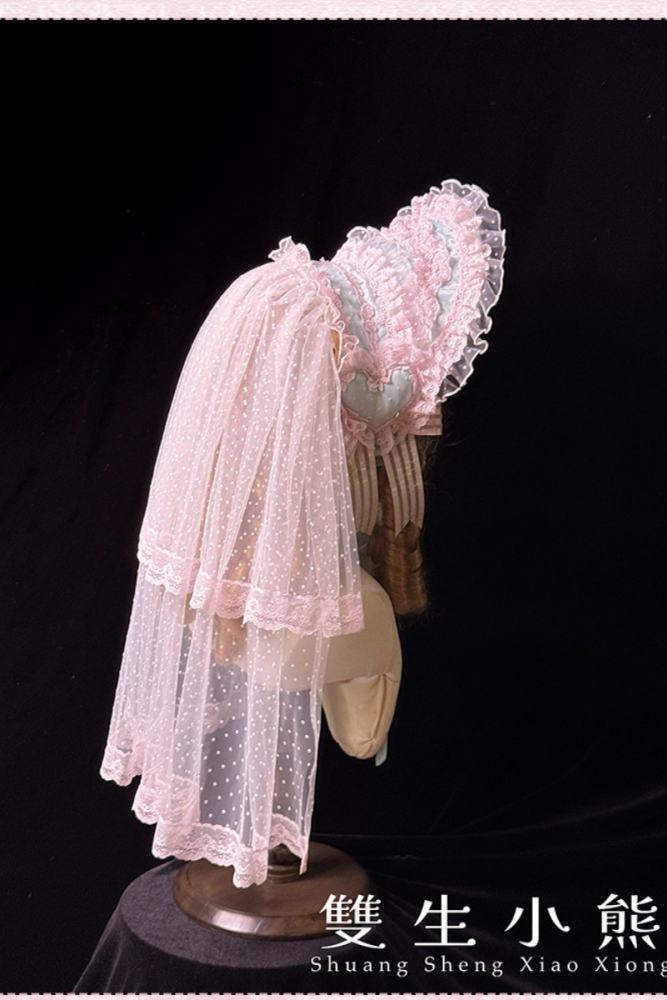 Alice Girl ～Loving Heart～ Sweet Lolita Bonnet Bow Tailing and Choker
