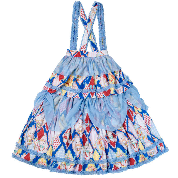 Showa Kaleidoscope Lolita One Piece, Salopette and Skirt