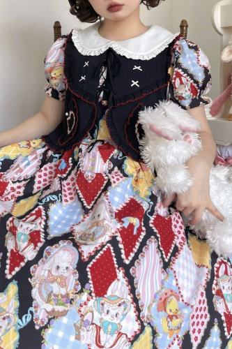 Showa Kaleidoscope Lolita Vest and Cardigan