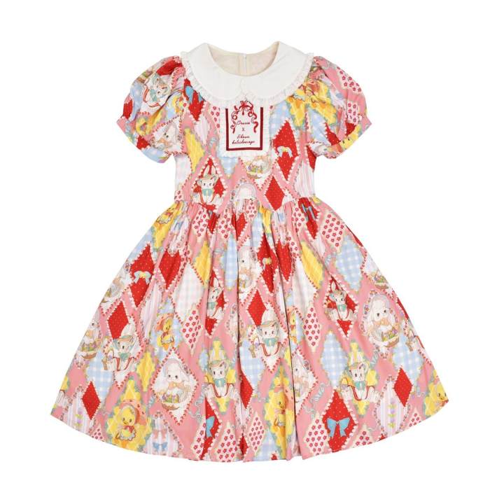 Showa Kaleidoscope Lolita One Piece, Salopette and Skirt