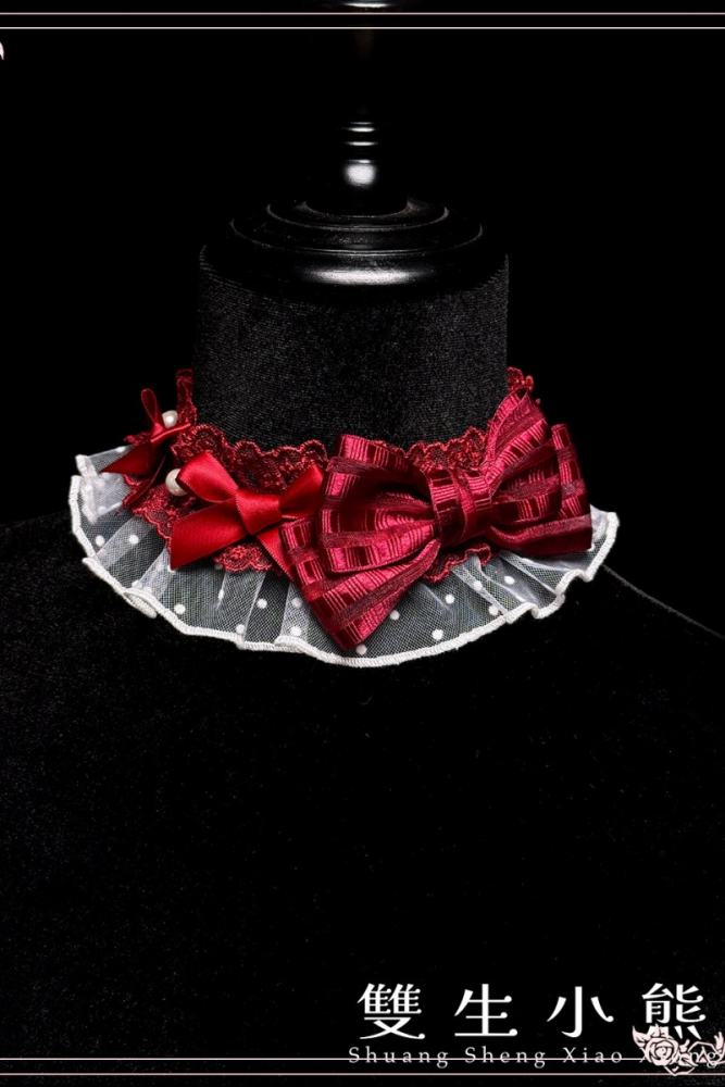 Alice Girl ～Loving Heart～ Sweet Lolita Bonnet Bow Tailing and Choker