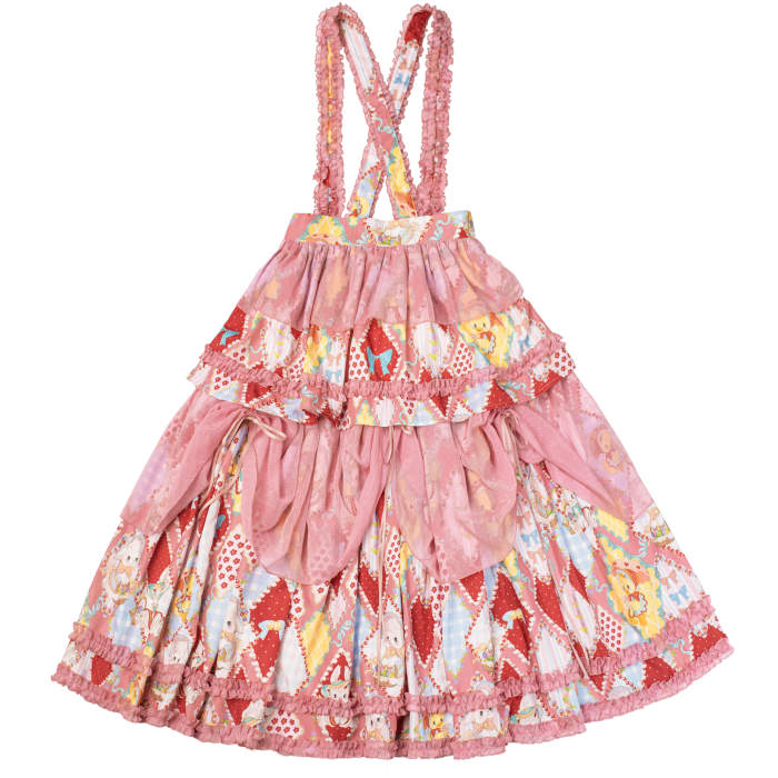 Showa Kaleidoscope Lolita One Piece, Salopette and Skirt