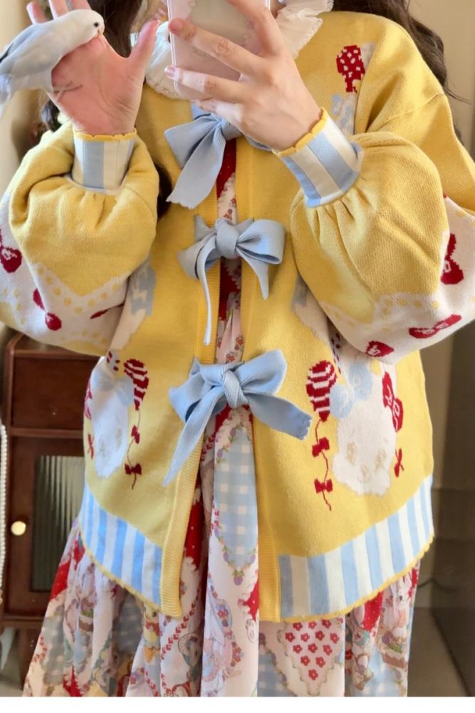 Showa Kaleidoscope Lolita Vest and Cardigan