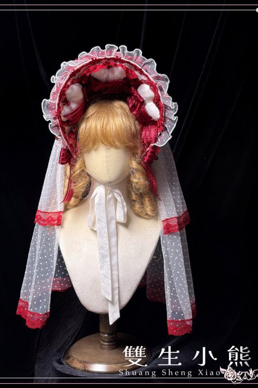 Alice Girl ～Loving Heart～ Sweet Lolita Bonnet Bow Tailing and Choker
