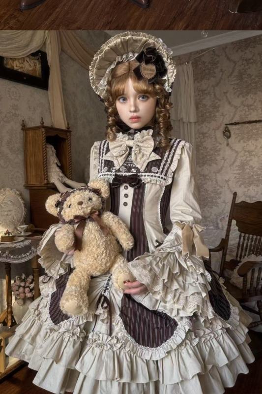 Aurora Borealis ～Jenny Cookies～ Retro Doll OP and JSK Lolita Dress