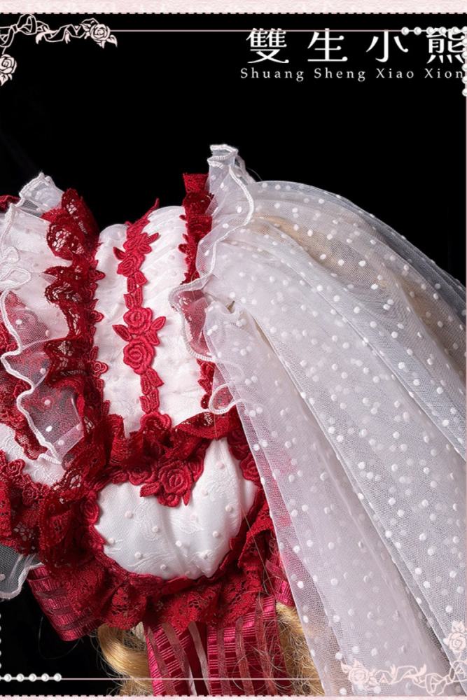 Alice Girl ～Loving Heart～ Sweet Lolita Bonnet Bow Tailing and Choker