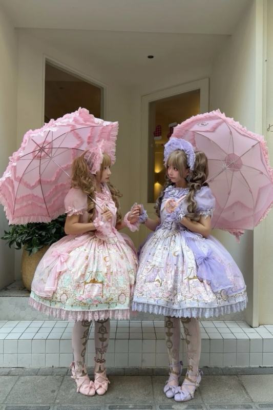 White Bird ～Romantic Castle～ Fantasy Pink Purple Lolita JSK