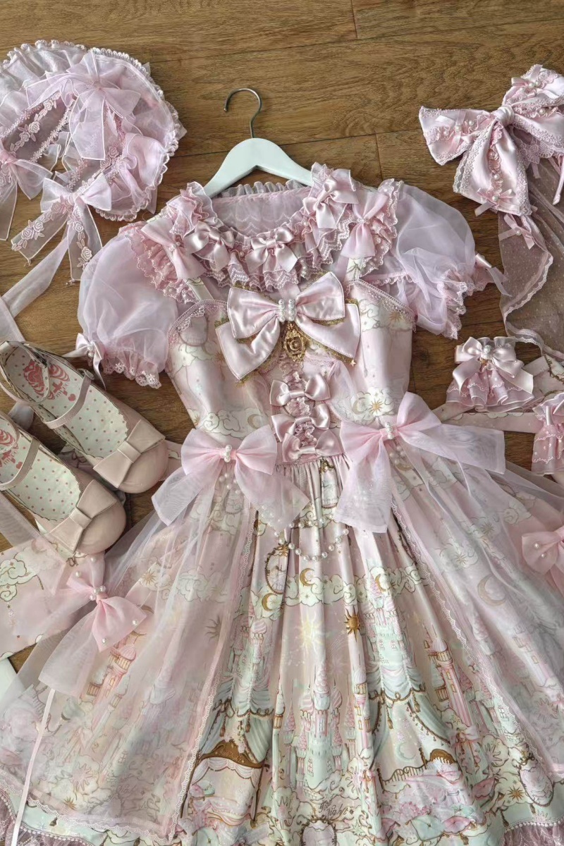White Bird ～Romantic Castle～ Fantasy Pink Purple Lolita JSK
