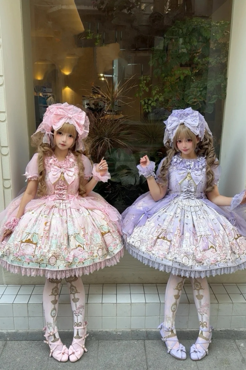 ピアス　蝶　紫　ビジュー　ホワイト　リボン　桜　サークル　揺れる　ロリータ 9ebf58248cbf52bf.jpg