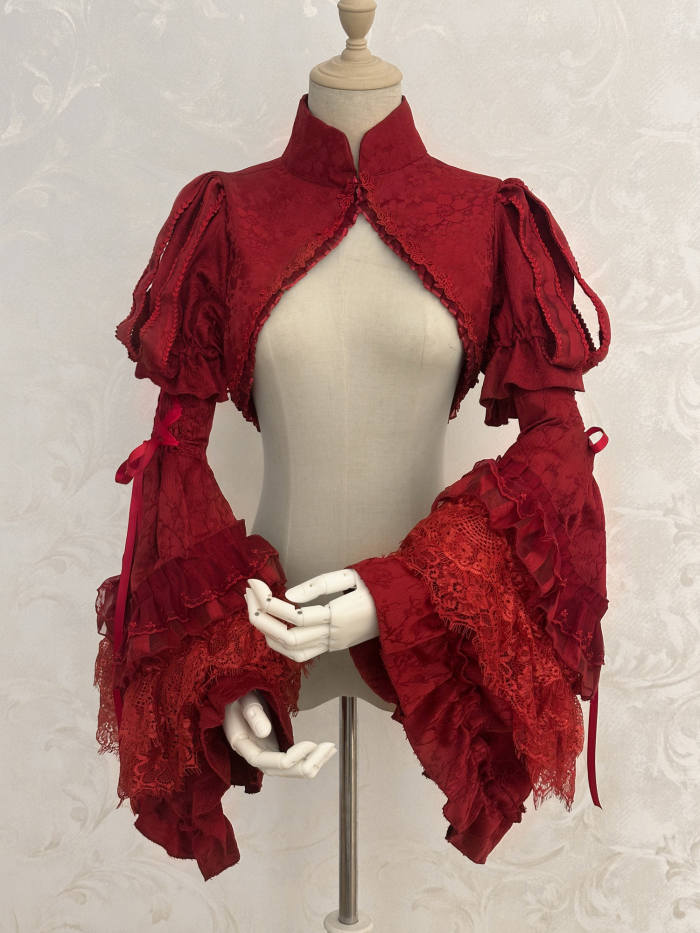 Smoothy Caliburn Lolita Bolero, Corset, Hime Sleeves, Underskirt and Back Bow