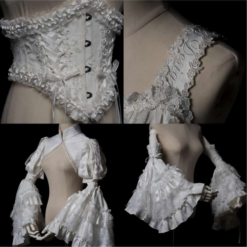 Smoothy Caliburn Lolita Bolero, Corset, Hime Sleeves, Underskirt and Back Bow