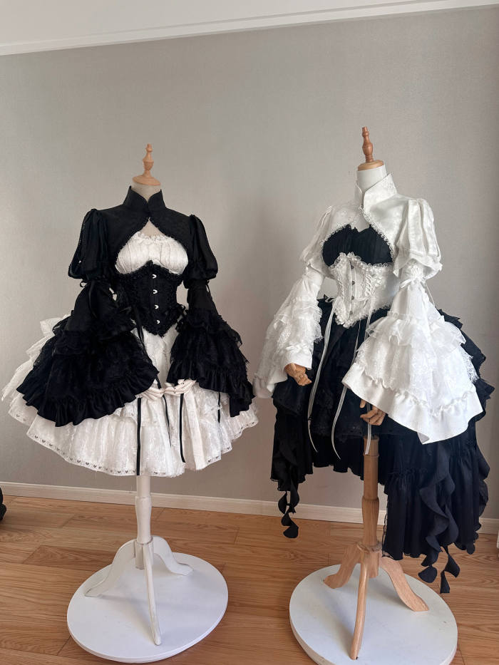 Smoothy Caliburn Lolita Bolero, Corset, Hime Sleeves, Underskirt and Back Bow