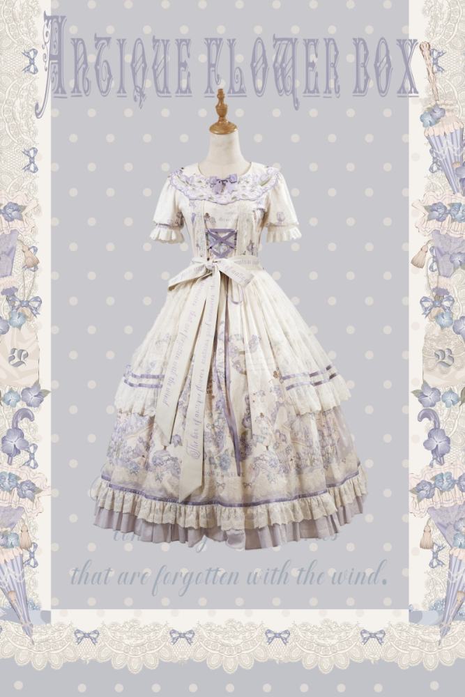 Nansheng Pavilion ~Purple Memoirs~ Embroidery Plus Size Country Lolita JSK and OP
