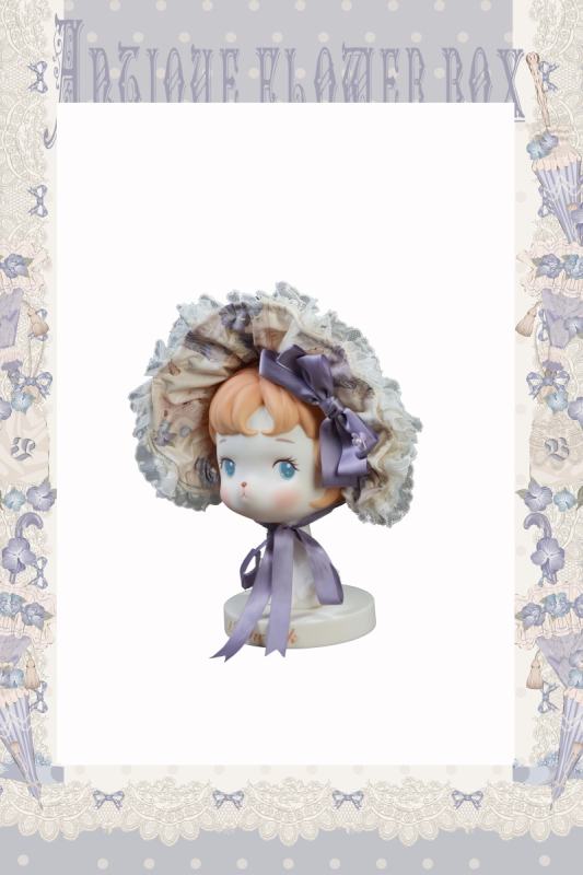 Nsg～Purple Memoirs～ Lolita Bonnet Headbow Bag Necklace and Brooch