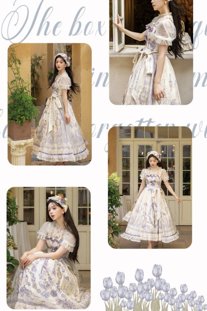 Nansheng Pavilion ~Purple Memoirs~ Embroidery Plus Size Country Lolita JSK and OP