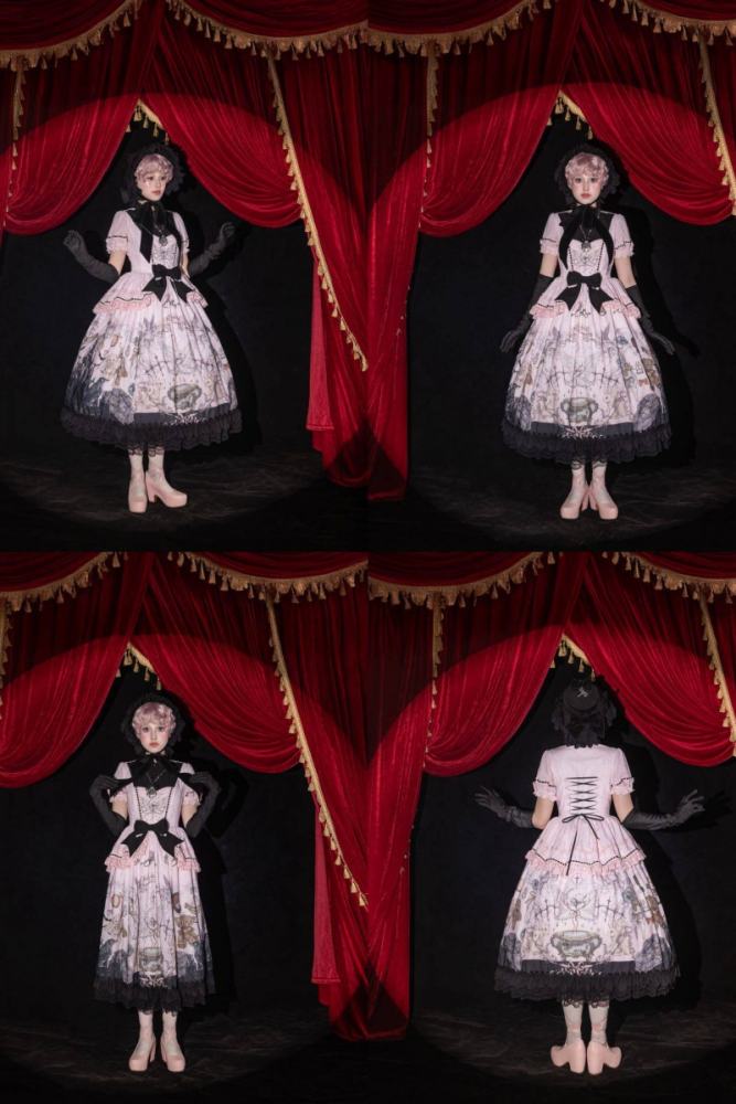 Hyq ～Symbiotic Doll～ Stand Collar Natural Waist Gothic Lolita OP