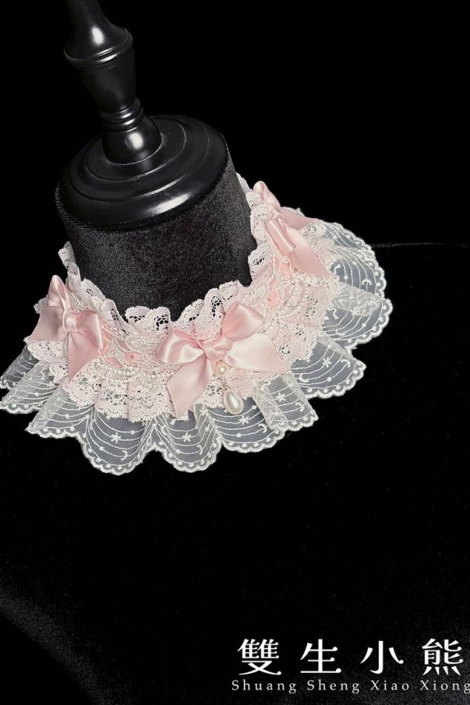 Alice Girl ～Promise Under the Galaxy～ Sweet Lolita Headbow Cake Hat Wristcuffs and Choker