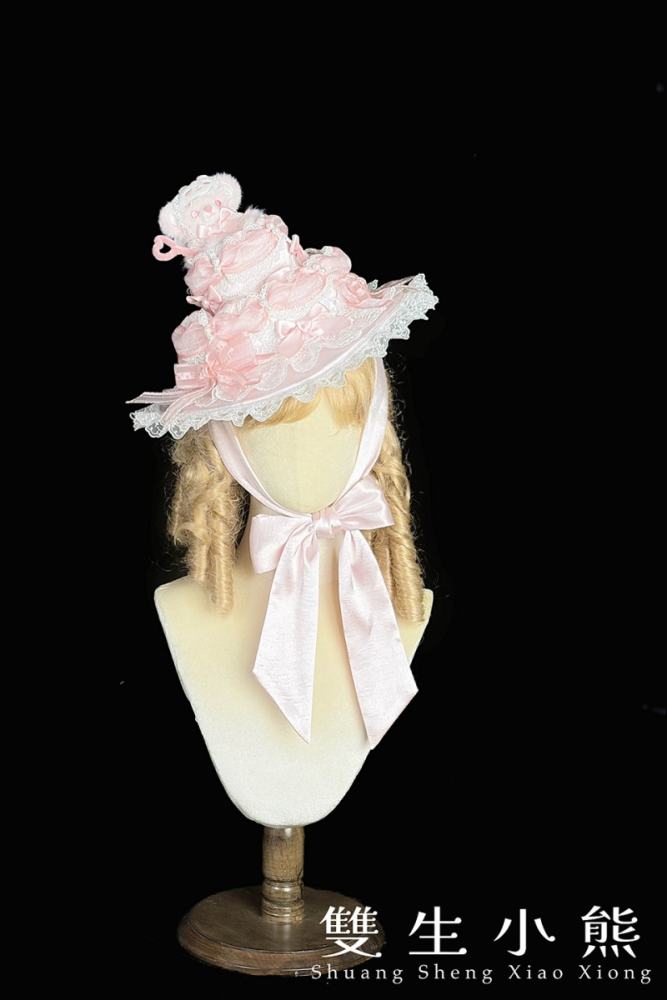 Alice Girl ～Promise Under the Galaxy～ Sweet Lolita Headbow Cake Hat Wristcuffs and Choker