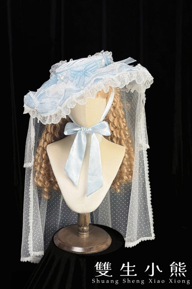 Alice Girl ～Promise Under the Galaxy～ Sweet Lolita Headbow Cake Hat Wristcuffs and Choker