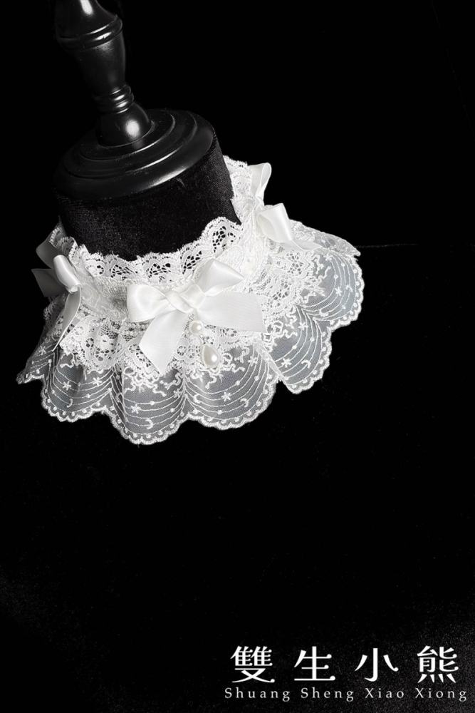 Alice Girl ～Promise Under the Galaxy～ Sweet Lolita Headbow Cake Hat Wristcuffs and Choker