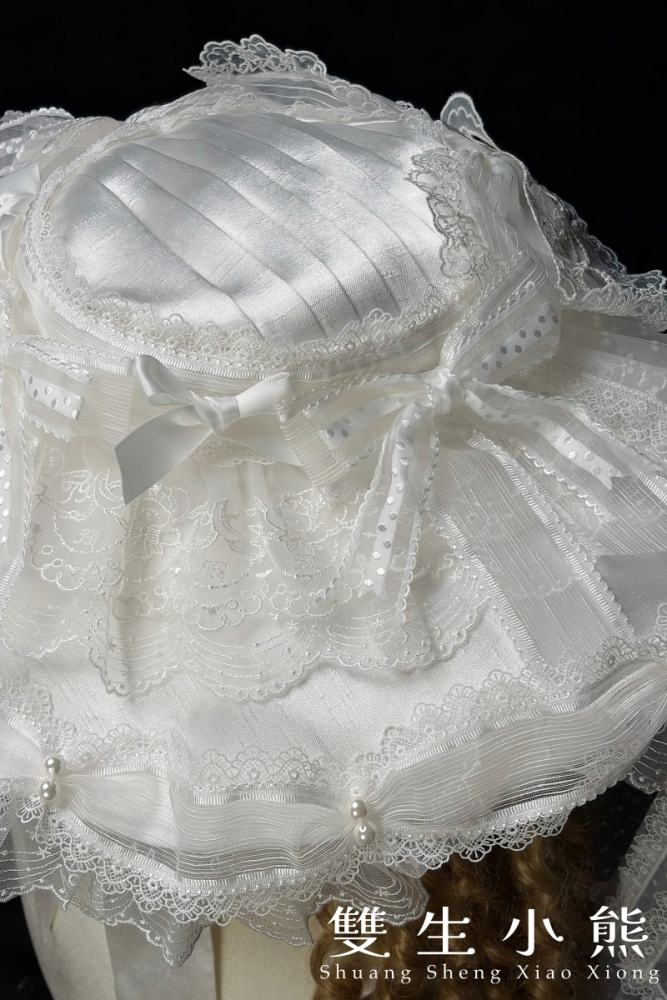 Alice Girl ～Promise Under the Galaxy～ Sweet Lolita Headbow Cake Hat Wristcuffs and Choker