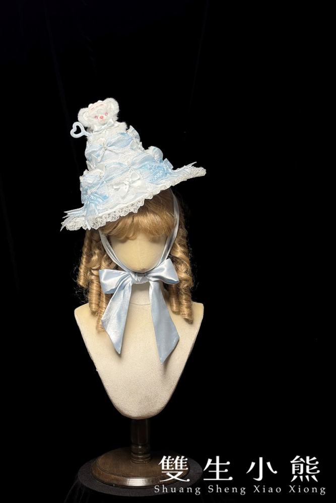 Alice Girl ～Promise Under the Galaxy～ Sweet Lolita Headbow Cake Hat Wristcuffs and Choker